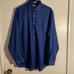 Van Heusen Navy Blue L/S Shirt sz 16 (34/35)
